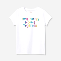 Girl&#39;s Short Sleeve Graphic Print &quot;LOVE FREELY&quot; T-Shirt (Size 2T) WHITE ... - £3.08 GBP