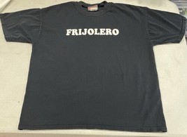 Chicano Style T-Shirt Mens L Black Frijolero Spellout Cholo Y2K Skater G... - $19.79