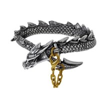 Alchemy A124 Dragons Lure Bangle Gothic Bracelet Hinge Center Wrist Wrap - £55.78 GBP