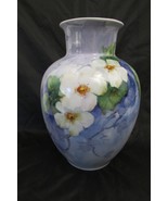 Vohenstrauss Johann Seltmann Hand Painted Floral White Porcelain Vase 10&quot; - $39.60