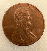 1998 No Mint Close AM Lincoln Penny with Thick, Flat Letters on Both Sides - $235.62