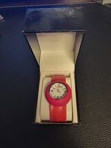 Vintage Pink Women's Slap Watch With With Loving Owl Print Working - $9.90