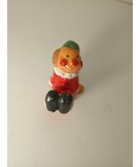 Vintage Clown Jester Figure Sitting Acrobat Hand Painted Red Polka Dot - $154.39 MXN