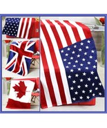 USA UK &amp; Canada Flag of our Nation Soft and Absorbent Large Cotton Beach... - £35.12 GBP