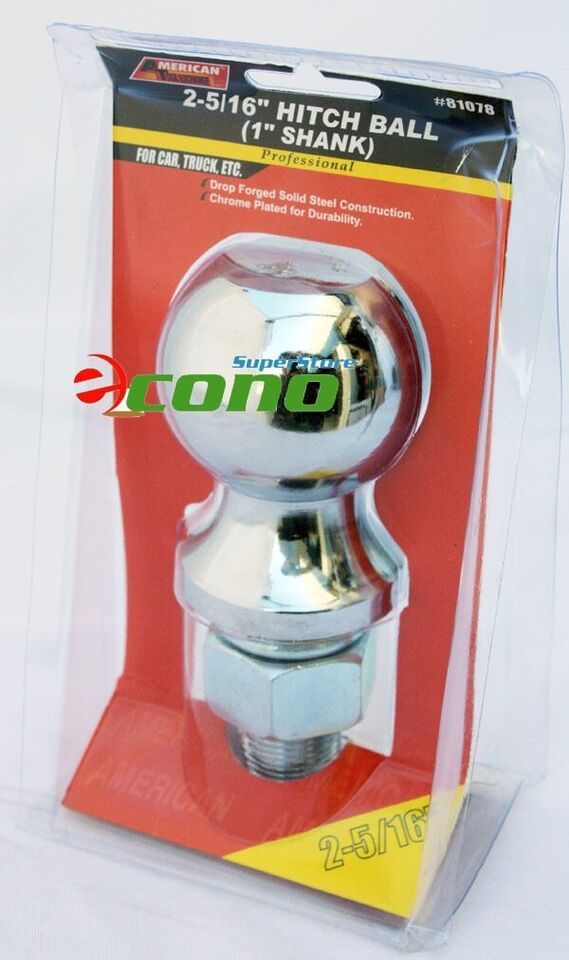 HITCH RECEIVER BALL TRAILER TOWING 2 5/16&quot; 5000 lbs  1&quot; Shank Truck Trai... - $15.88