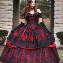 Gothic Medieval Lace Liner Evening Dress - £198.31 GBP