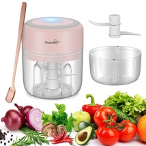 Electric Mini Garlic Chopper 2Pcs Cups, Wireless Powerful Garlic Press C... - $39.99