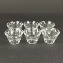 Vintage Hazel-Atlas Clear Paneled Glass Ribbed Custard Cups - Lot of 6 - £12.60 GBP