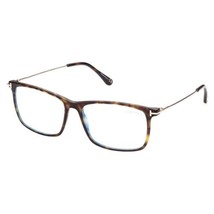 TOM FORD FT5758-F-B 052 Shiny Classic Dark Havana/Rose Gold 56mm Eyeglas... - £111.31 GBP