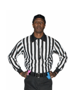 K07UM 1&quot; Stripes Mesh Long Sleeve Officials Referee Shirt Football Lacro... - $69.99+