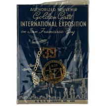 1939 Golden Gate San Francisco Exposition 39 Lapel Pin Souvenir New Old Stock - £25.69 GBP