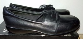 P.W. Minor CAMEO Black Leather Lace Therapeutic Casual Shoe Size 7 W - $49.00