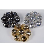 Ladies Brooch/Pin ~ 7 Large Gemstones In Pinwheel Pattern 3 Colors NEW #... - £8.57 GBP