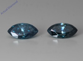 A Pair of Marquise Loose Diamonds (2.24 Ct Blue(Irradiated) VS1-SI2 Clarity) - £3,105.88 GBP