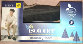 Men’s Isotoner Memory Foam Comfort Slippers Black Size Medium 8/9 NEW IN BOX - £17.36 GBP