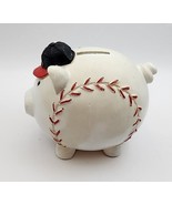 Vintage Baseball / Pig Piggy Bank / Ceramic - £15.79 GBP