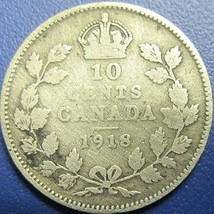 Canada Dime 1918 Good - £5.45 GBP