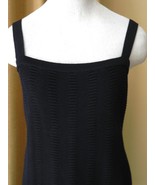 St John Black Dress LBD Straps Black Knit Short Fitted 2 mint - £161.45 GBP