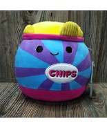 SQUISHMALLOWS Patricia the Potato Chips 7.5&quot; Neon Food Squad Purple &amp; Bl... - £11.09 GBP