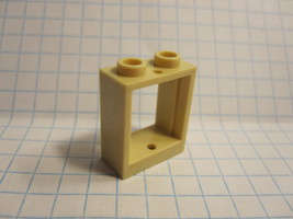 Lego Part #60592: Tan- 1x2x2 Flat Front Window - $0.25