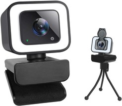 1080P Web Camera with Microphone,HD Webcam with Tripod and Privacy Cover - £18.54 GBP