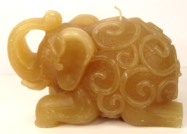 Large 10&quot; Elephant Lifted Trunk Beeswax Candle VTG 1997 by Austin Sculptures - £17.18 GBP