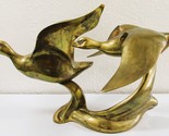 Mid-Century Modern Large Brass Two Ducks in Flight Sculpture - £177.07 GBP