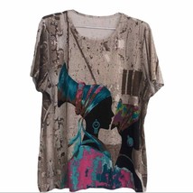African beautiful lady queen silhouette top - £13.96 GBP