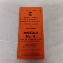 Missouri Pacific Railroad Employee Timetable No 4 1973 - $12.95