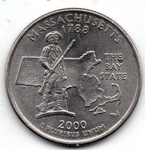 Granny Estate Find - 2000 D Massachusetts Statehood Clad-composition Qua... - £4.76 GBP