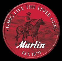 Marlin Long Live Lever Gun Ammo Fire Arms Hunt Cabin Retro Wall Décor Me... - $21.77