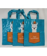 Lot Of 3 Way To Celebrate Llama Happy Halloween Treat Tote Candy Bag Teal - $272.68 MXN