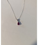 Ruby Pendant 925 Sterling Silver Pear Cut Ruby Necklace Women Necklace - $129.93 CAD