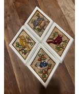 4 Vintage Ceramic Wall Plates - Birds 8”x6” - €20,15 EUR