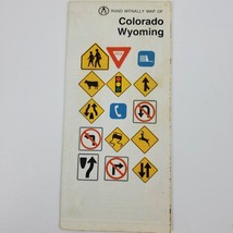 1976 Colorado Wyoming Rand McNally Map Vintage - $13.10