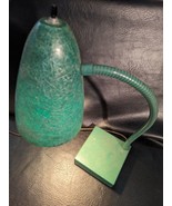 Vintage MCM Atomic Spaghetti String Shade Goose Neck Green Desk Lamp Works - $89.06