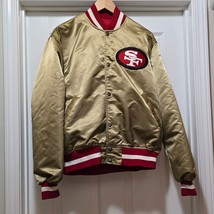 Vintage 80s Starter Satin San Francisco 49ers Gold Pro Line Jacket USA M... - $262.35