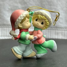 Precious Moments Enesco Children with Mistletoe Christmas Ornament from 1996 - £9.48 GBP