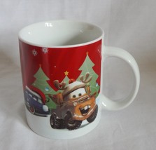 Disney Pixar Cars 10 oz Christmas Coffee Cup Mug Lightning McQueen - £5.52 GBP