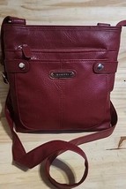 ROSETTI Faux Leather Crossbody Shoulder Bag Textured Brick Red 9x9x2.5&quot; ... - $24.09