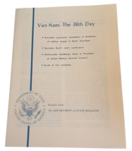 1966 US Department of State Bulletin Viet-Nam The 38th Day - $20.74
