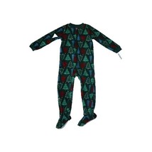 Carters Fleece Footed Pajama Blanket Sleeper Size 6 Christmas Trees Green - $388.00 MXN
