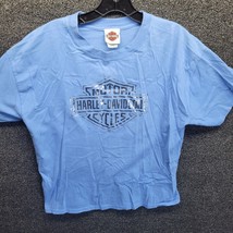 Men&#39;s Harley Davidson T-Shirt L Blue O&#39;Tooles Harley Wurtsboro, NY Reflective - £12.98 GBP