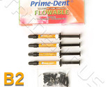 Prime Dent VLC Light Cure Flowable Composite B2 - 4 - 2 gram syringes 00... - £21.23 GBP