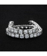 12.50 CT Rundschliff Künstlicher Diamant Tennis Halskette 14K Weiß Vergo... - $197.94 CAD+