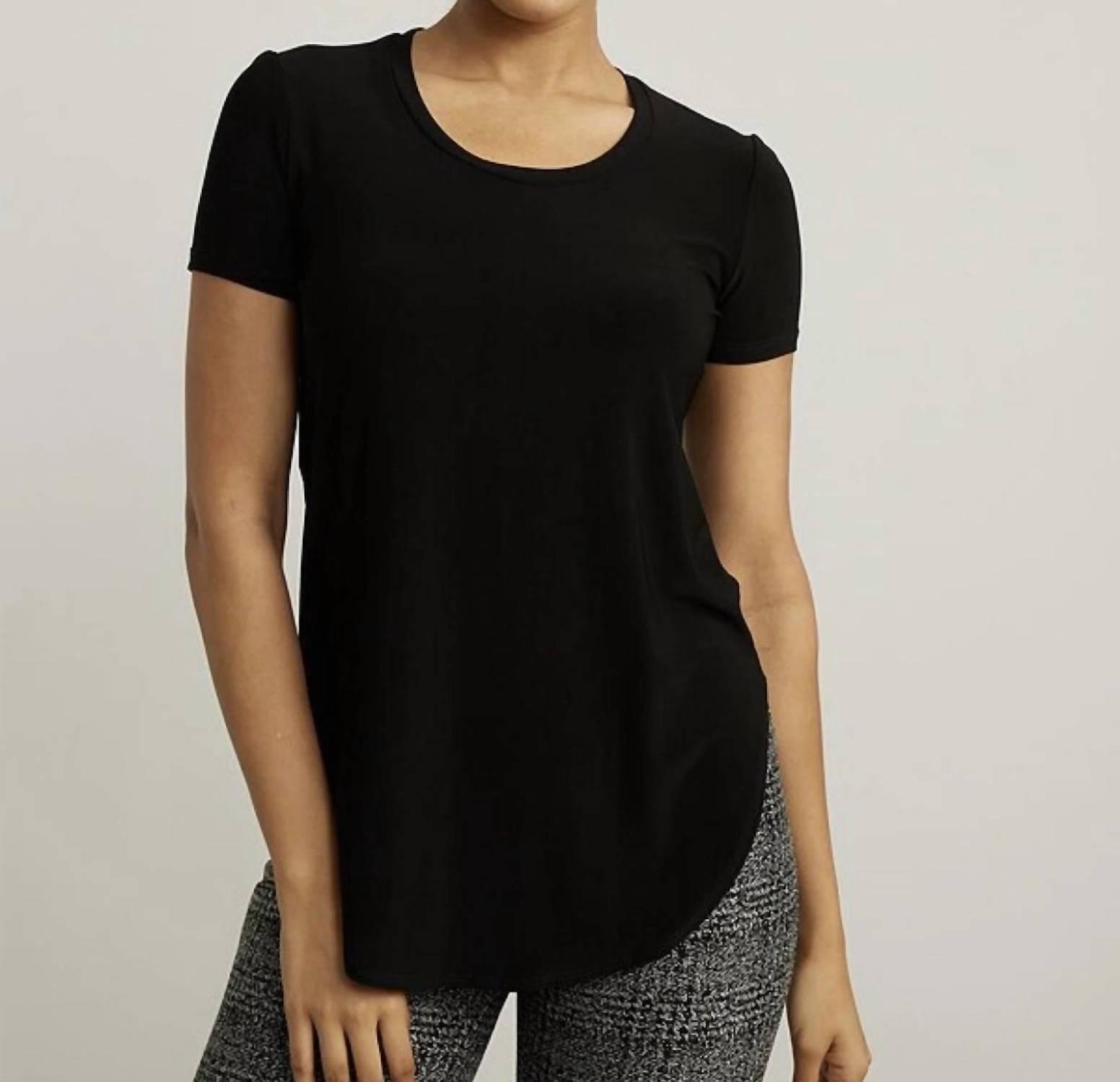 Joseph Ribkoff Short Sleeve Rounded Hem T-Shirt Size 8 (UK 10) - $37.62