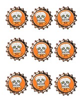 Skull Bottlecap -Download-ClipArt-ArtClip-Bottle Cap-Digital - £0.98 GBP