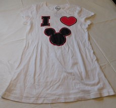 Disney Juniors  Womens short sleeve t shirt white I Love Disney Size L 11/13 - £12.37 GBP
