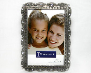 Pewter Photo Frame with Bling 4x6 - £6.25 GBP