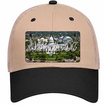 Washington DC White House State Novelty Khaki Mesh License Plate Hat - £23.12 GBP